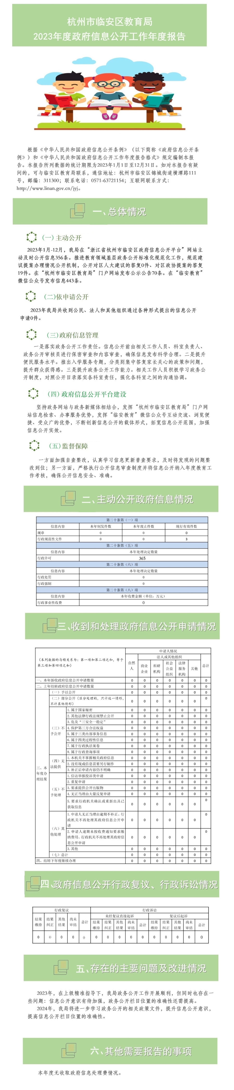 图解 杭州市临安区教育局  2023年度政府信息公开工作年度报告.jpg